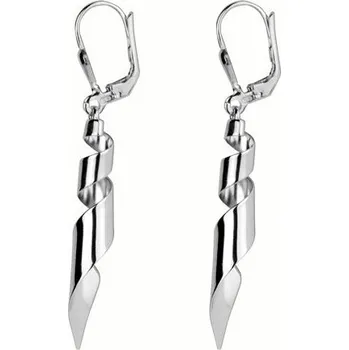 Náušnice Stříbrné visací náušnice kroucené