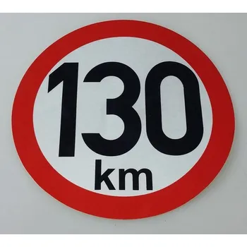 Samolepicí dekorace na vozidlo Samolepka rychlosti 130 km (průměr 150mm)