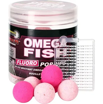 Nástraha Starbaits plovoucí boilies Fluo Pop-Up Omega Fish Balení: 80g, Průměr: 20mm