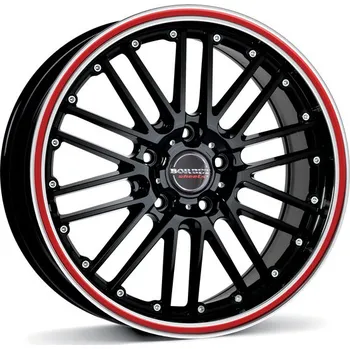 Alu kolo Alu disk Borbet CW 2 7x17, 4x100, 64, ET38 black red line