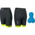 cyklistické kraťasy Force Kid s vložkou černé/žluté, M