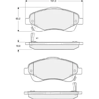 Brzdový systém Sada brzdových destiček STARLINE