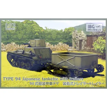 Plastikový model IBG 1/72 Type 94 Japanese Tankette with 2 trailers
