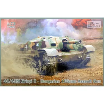 Plastikový model IBG 1/72 40/43M Zrinyi II Hungarian 105mm Assault Gun