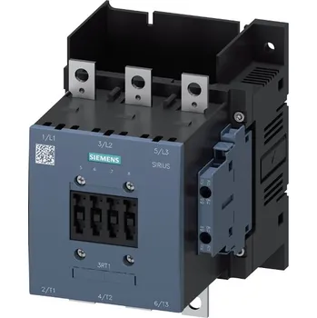 Stykač 3RT1055-6LA06 stykač, AC-3, 150A/75kW/400V, 3pólový, 2 NO + 2 NC, ploché přívody/šroubová svorka, Siemens