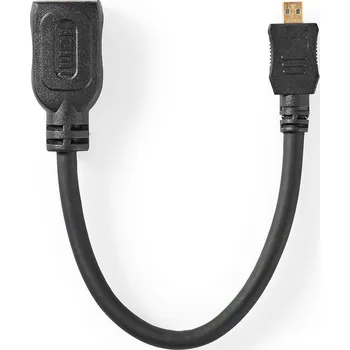 Video kabel Nedis Kabel High Speed HDMI™ s Ethernetem | HDMI™ Konektor | HDMI™ Micro Vstup | 0,2 m | Černý