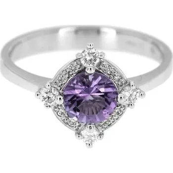 Prsten Zlatnictví U Kostela Diamantový prsten s ametystem 19 55 2099-18371721