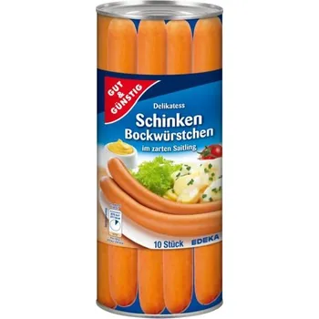 Konzervované maso G+G 10 párků 1630 g (900 g ATG)