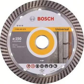 Řezný kotouč Bosch - Diamantový řezný kotouč Best for Universal Turbo 150 x 22,23 x 2,4 x 12 mm