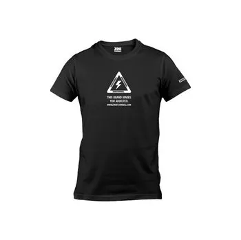 Zone floorball T-shirt WARNING Tričko S, černá