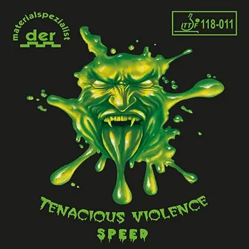 Stolní tenis Potah Der Materialspezialist Tenacious Violence Speed červená 2,1