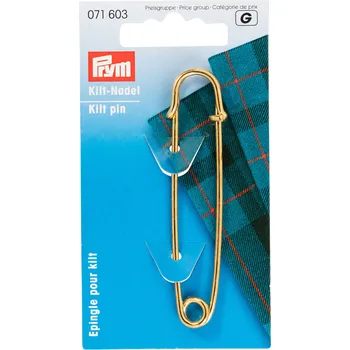 Nástroj na niť a příze špendlík ozdobný zlatý 76mm 1ks