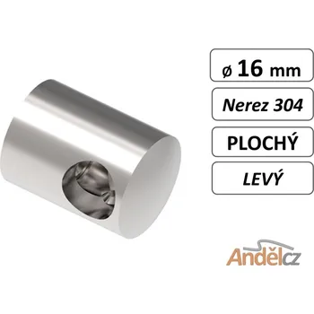 Držák výplňe D16 mm prutu levý -plochý