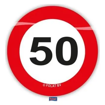 Party dekorace Konfety na stůl XL Dopravní značka 50 let - 48 ks