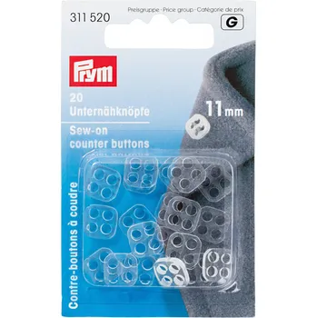 Knoflík spodní knoflíky 11mm 20ks