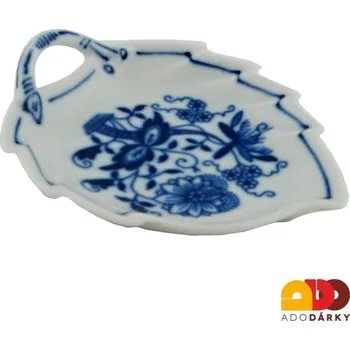 Miska list cibulák 8 cm (Porcelánový talíř ve tvaru listu)