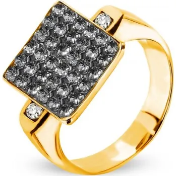 Prsten Prsten šedý se Swarovski Elements Kingdom PGFM6SN Silver Night 54