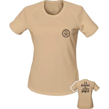 Dámské tričko Dámské funkční tričko 74. mechanizovaný prapor IVECO - písková