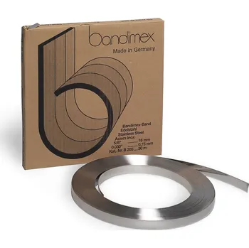 Organizace kabelů Nerezová páska BANDIMEX - 9.5-19x0.75 mm Vázací páska: BANDIMEX B 204 - š.x tl. 12,7x0,75 mm, návin 30m