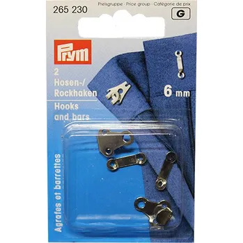 Galanterie kalhotové zapínání 6mm 2ks tmavé