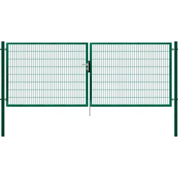 Plot Brána PILOFOR SUPER dvoukřídlá, 4090x1380 mm, Zn+RAL 6005