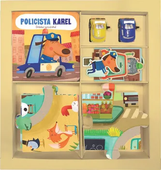 Leporelo Policista Karel - Nakladatelství YoYo Books (2019) + skládací autodráha