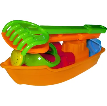 Hračka na písek Sada na písek Loď s příslušenstvím oranžová (1925)