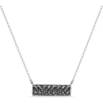 Náhrdelník Náhrdelník šedý se Swarovski Elements Radiance NFMP2SN Silver Night