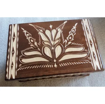 Hlavolam Tajná skříňka 7 tahů velikost XL veliká hnědá