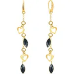 Náušnice černé se Swarovski Elements Euphoria KWGROLO22014GT Graphite