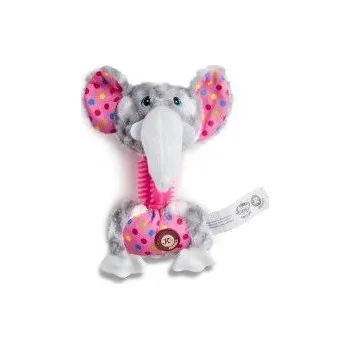 Hračka pro psa Plyšový slon s TPR krkem, plyšová pískací hračka