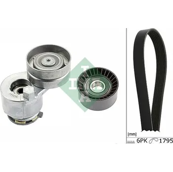 Sada žebrovaných klínových řemenů INA 529 0124 10