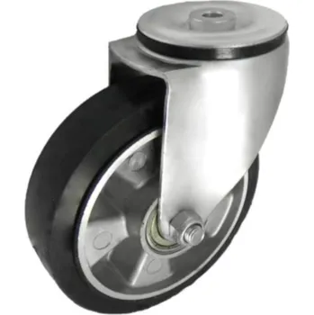 Pojezdové kolečko Pryžové kolo 160 mm otočná vidlice s otvorem