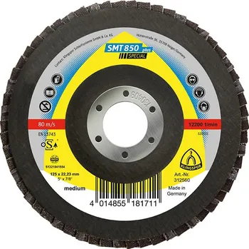 Brusný kotouč Format Lamelový kombinovaný brusný kotouč Klingspor SMT850, 125mm - zrnitost 80