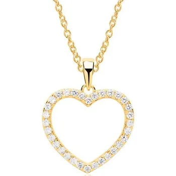 Náhrdelník Stříbrný náhrdelník UNIQUE Heart Gold