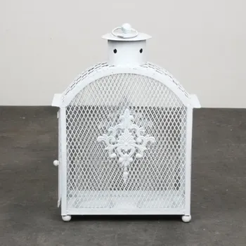 Lucerna Lucerna kovová bílá 26x40x12cm