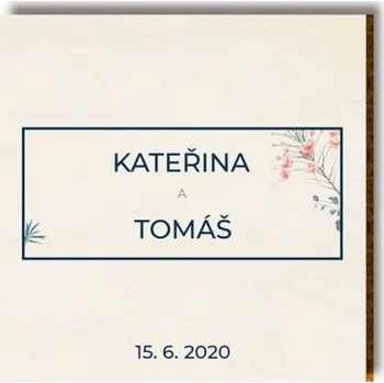 Svatební dekorace Svatební magnet minimalistické květiny