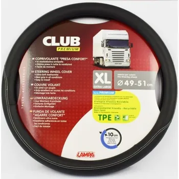 Potah na volant Potah volantu velikost Club-Black-TIR LAM98848