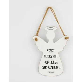 Plechová cedule Dřevěná cedule Vždy budeš mít anděla strážného 18x12cm