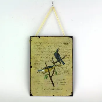 Plechová cedule Plechová cedule dva modří ptáčci 19x27cm