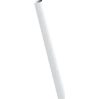 Jednorázové nádobí Brčko papírové EKO JUMBO rovné bílé 195x6mm/400ks