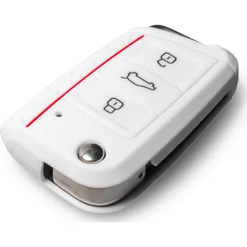 Zabzepeční vozidel Škoda, VW, Seat: Silikonový obal pro klíč bílý