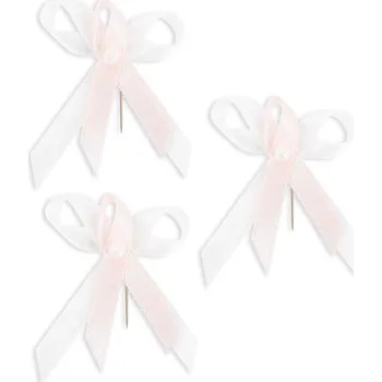 Mašlička svatební 5cm 100ks bílá/sv.pudrová (782103)