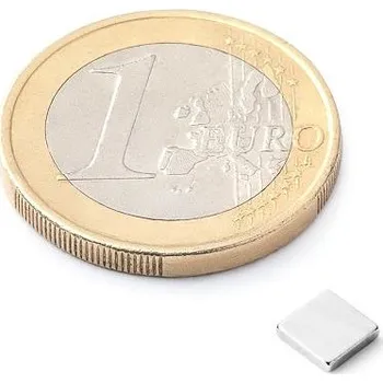 Dekorativní magnet Neodymový magnet kvádr 5 × 5 × 1 mm, N50, síla 430 g