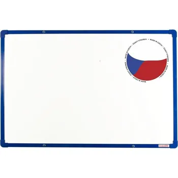 Bílá emailová tabule boardOK 90x60 - modrá