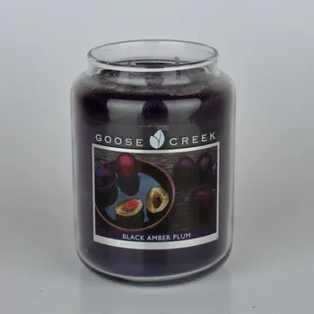 Svíčka Aromatická svíčka ve skle černá jantarová slivovice 680g