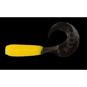 Umělá nástraha Relax Gumová nástraha Twister Standard 4 cm 5 ks Yellow-Black