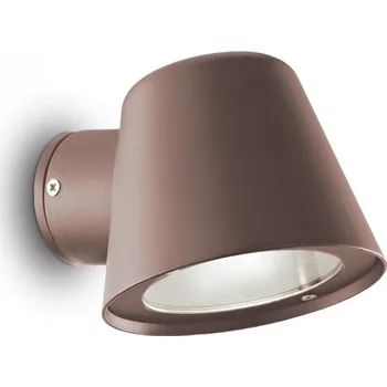 Venkovní osvětlení Ideal Lux 213095 zahradní nástěnná lampa Gas 1x28W | GU10 | IP43 - kávová + K nákupu nad 3000 Kč dárek zdarma