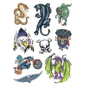 Odstranitelné tetování Velká sada tetovaček pro kluky