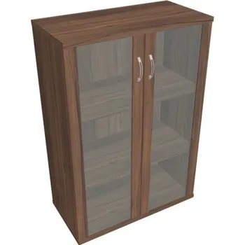 Kancelářský vozík HOBIS skříň policová dvéřová - S 3 80 04, ořech + doprava zdarma